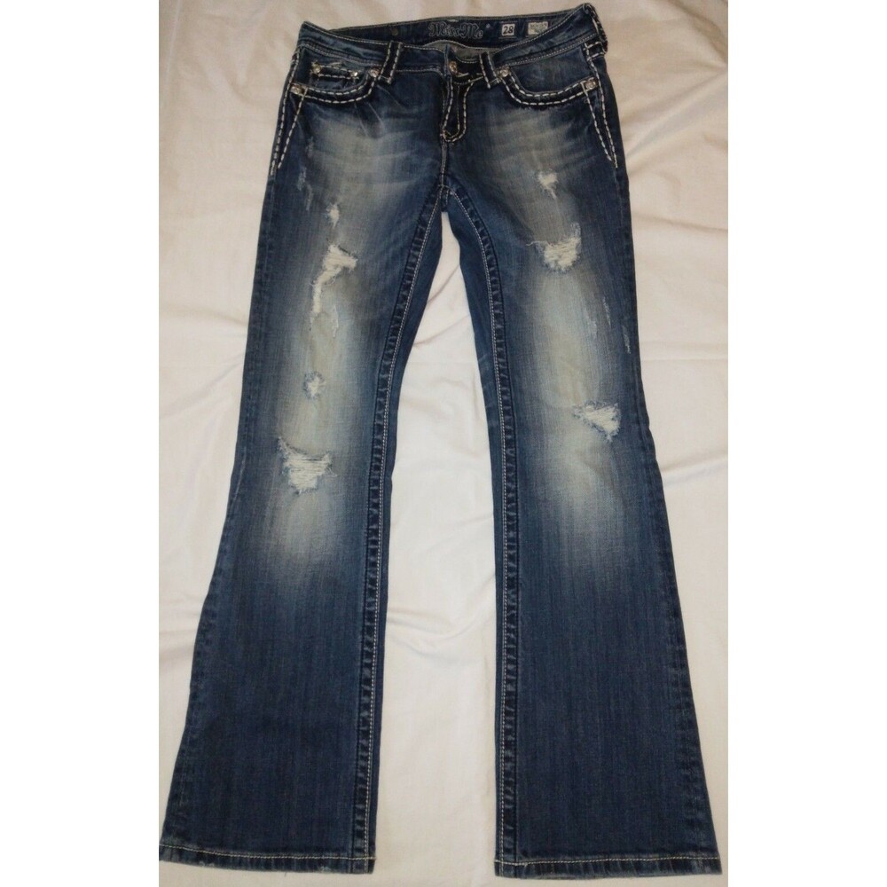 Miss Me Women’s Size 28 Denim Embellished Jeans JE5152B7R Bootcut Blue - Picture 2 of 9